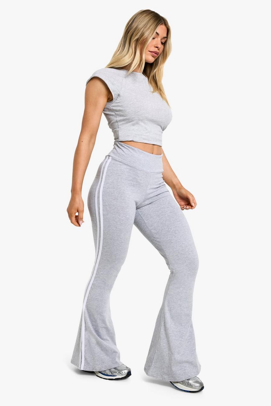 Stripe Side Flare Pants | boohoo USA Stripe Side Flare Pants | boohoo USA